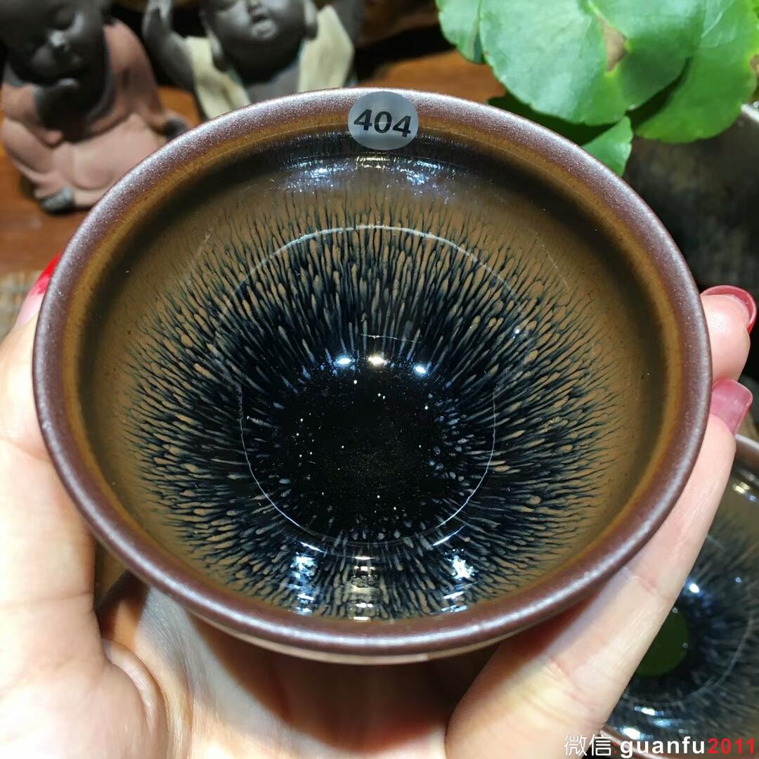 葉禮旺手作 金兔毫束口盞 口徑8*4.8