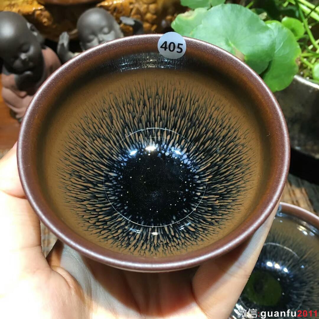 葉禮旺手作 金兔毫束口盞 口徑8*4.8