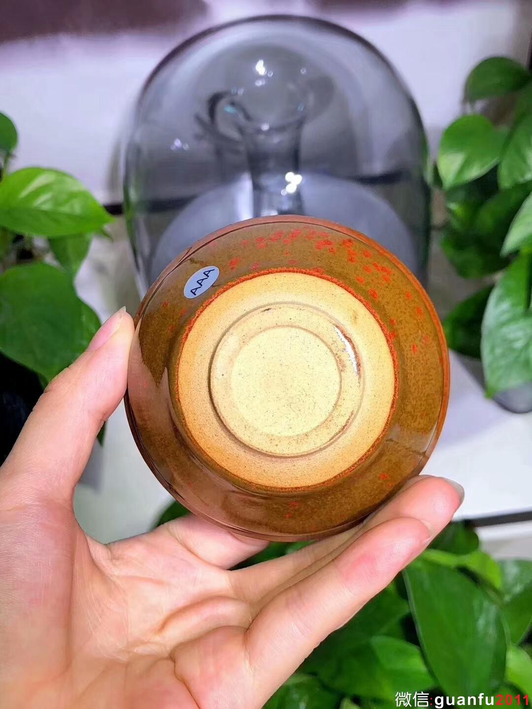 孫建興大師作品，早期金柿紅盞 尺寸9.3/5.5