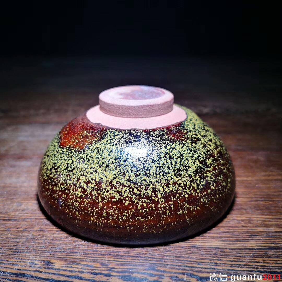 柴燒花月夜~樊寶華師傅作品 口徑9.8高4.8