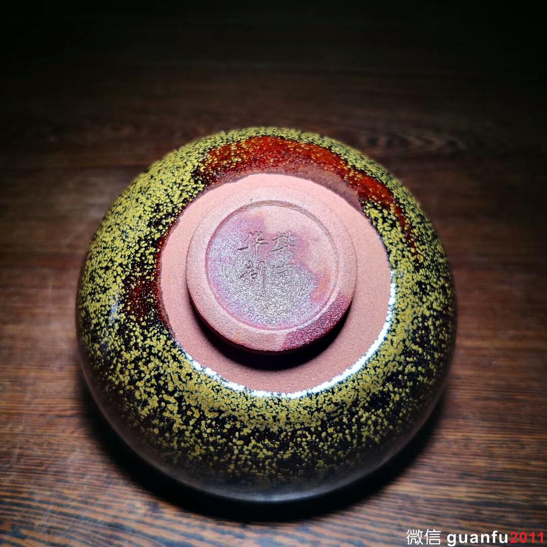 柴燒花月夜~樊寶華師傅作品 口徑9.8高4.8