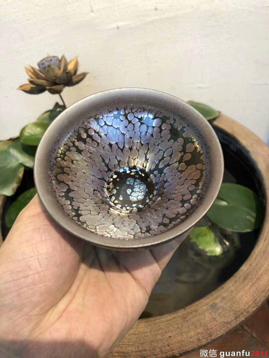 李昌海老師 彩蓮-鷓鴣斑 玉蘭杯 口徑：10高：6