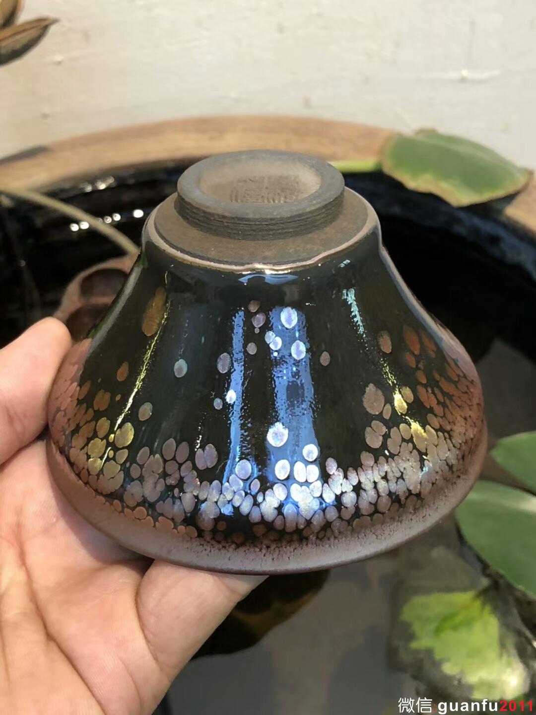 李昌海老師 彩蓮-鷓鴣斑 玉蘭杯 口徑：10高：6