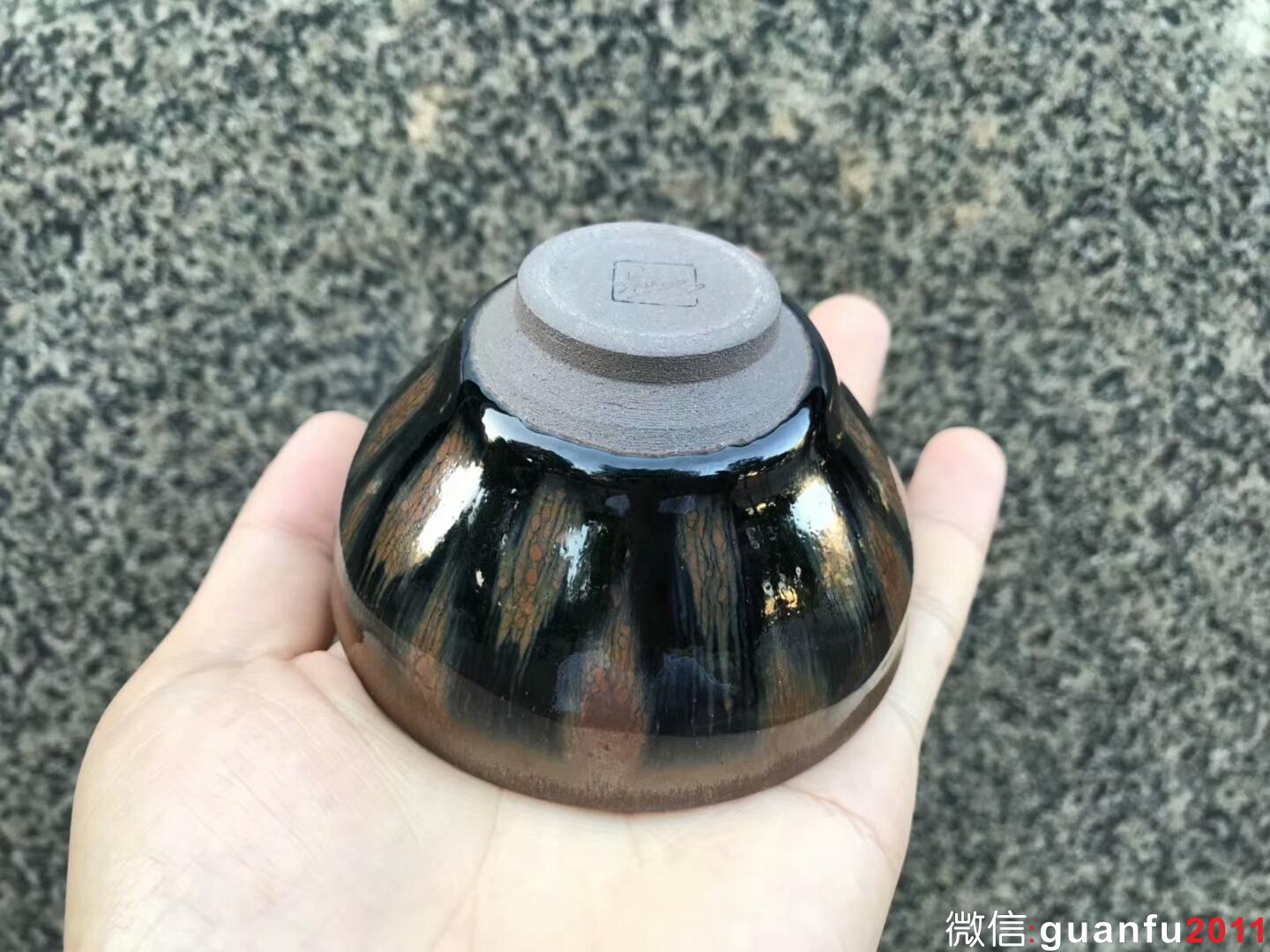 非遺傳承人 作者：吳立主老師 作品：西瓜紋 口徑：8.5cm*4.8cm