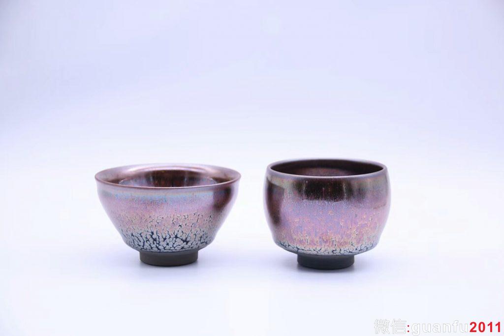 邀五朋摯友，品一盞好茶，敘舊事新情，高級工藝美術師作者：李遠興老師 品名：紫霞對杯