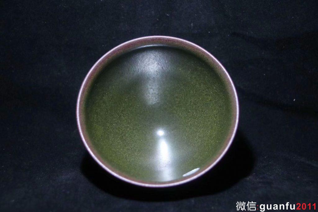 李盞工坊 作者：李遠興 作品：柴燒 茶綠釉 口徑：9cm*5.8cm