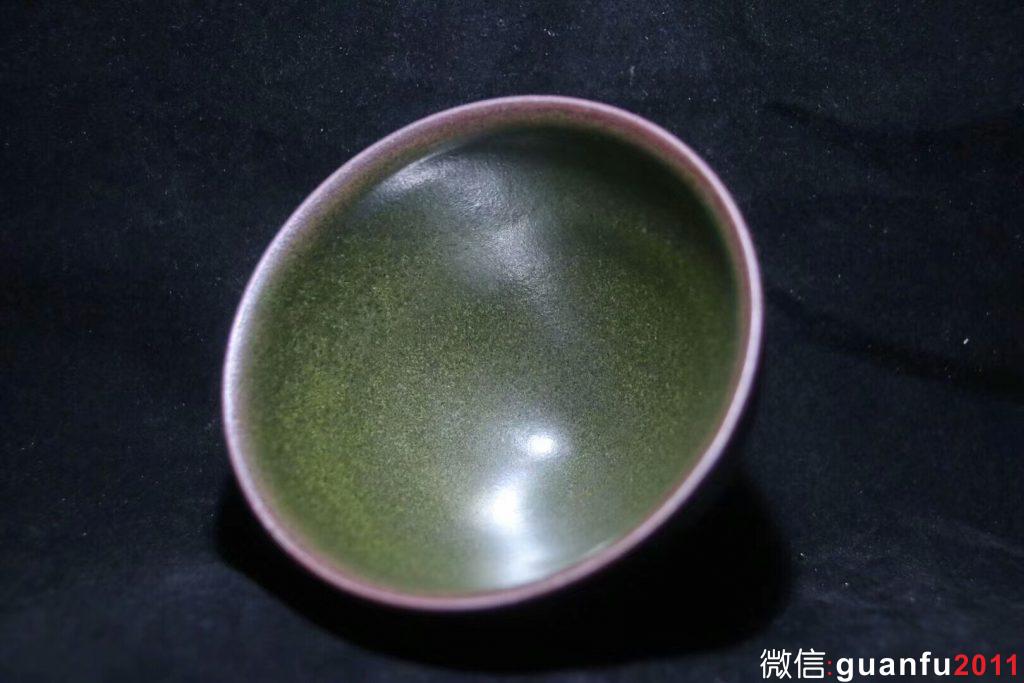 李盞工坊 作者：李遠興 作品：柴燒 茶綠釉 口徑：9cm*5.8cm