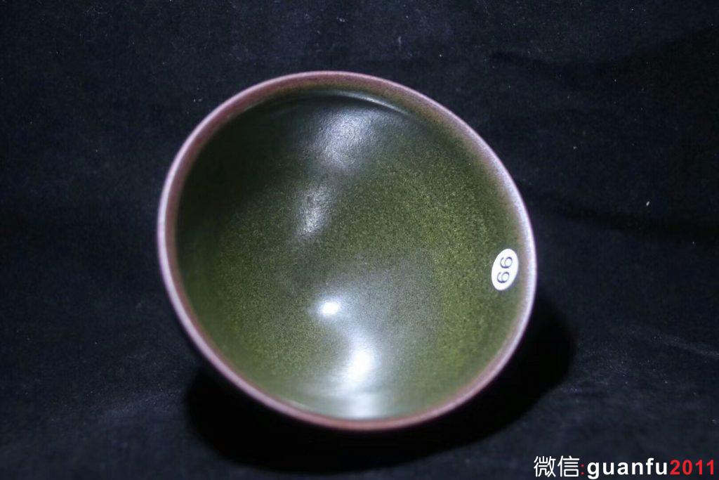 李盞工坊 作者：李遠興 作品：柴燒 茶綠釉 口徑：9cm*5.8cm