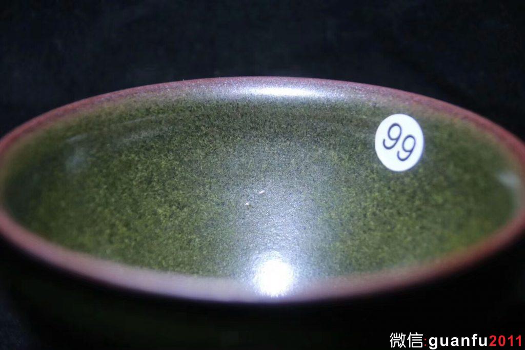 李盞工坊 作者：李遠興 作品：柴燒 茶綠釉 口徑：9cm*5.8cm