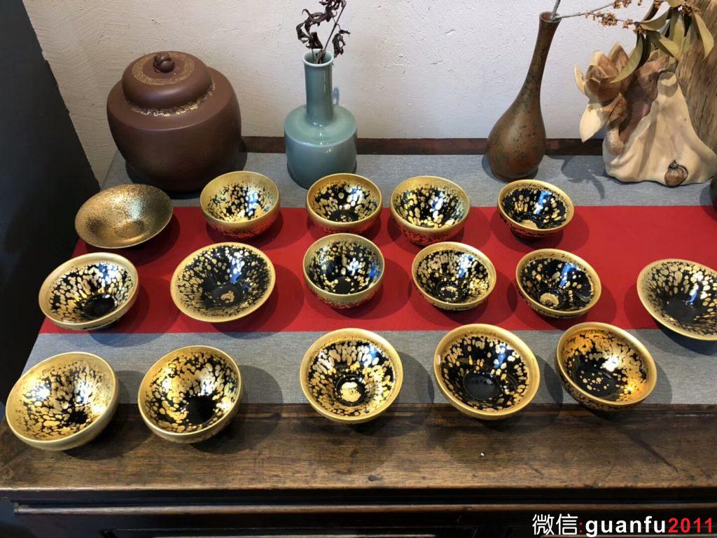 李昌海-老師（金油滴） 玉蘭杯 缽型 斗笠型 （金燦燦）李盞造器——始終如一