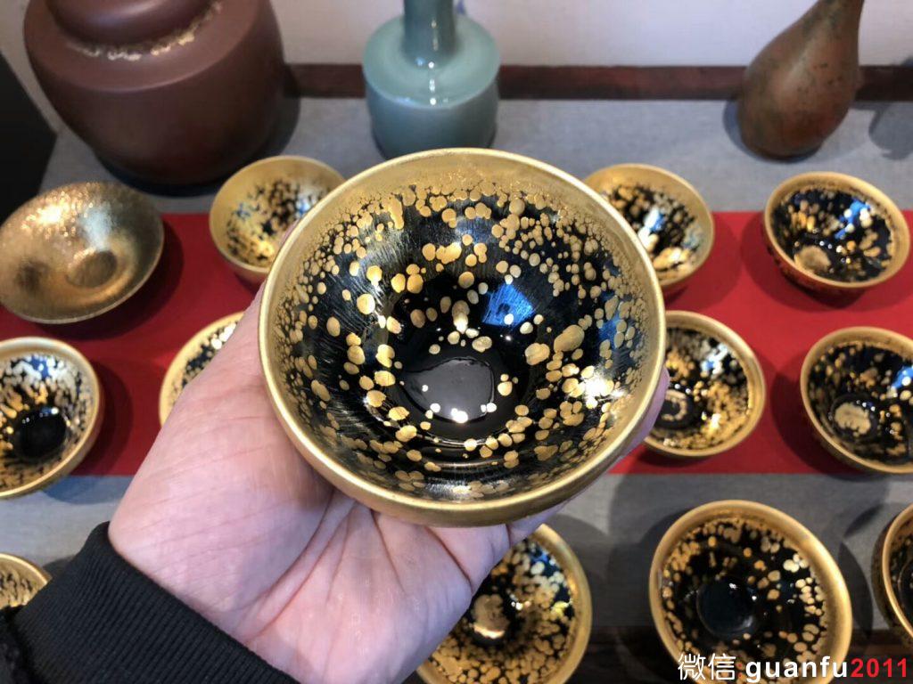 李昌海-老師（金油滴） 玉蘭杯 缽型 斗笠型 （金燦燦）李盞造器——始終如一