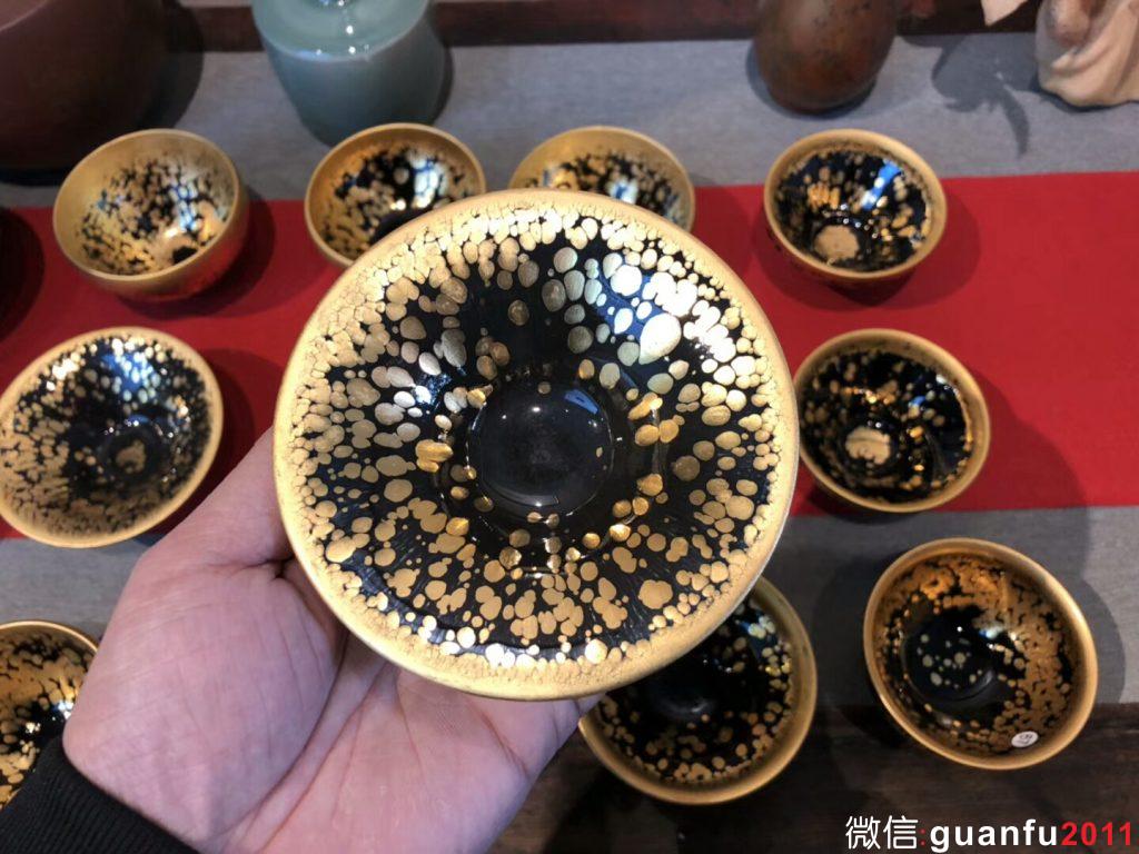 李昌海-老師（金油滴） 玉蘭杯 缽型 斗笠型 （金燦燦）李盞造器——始終如一