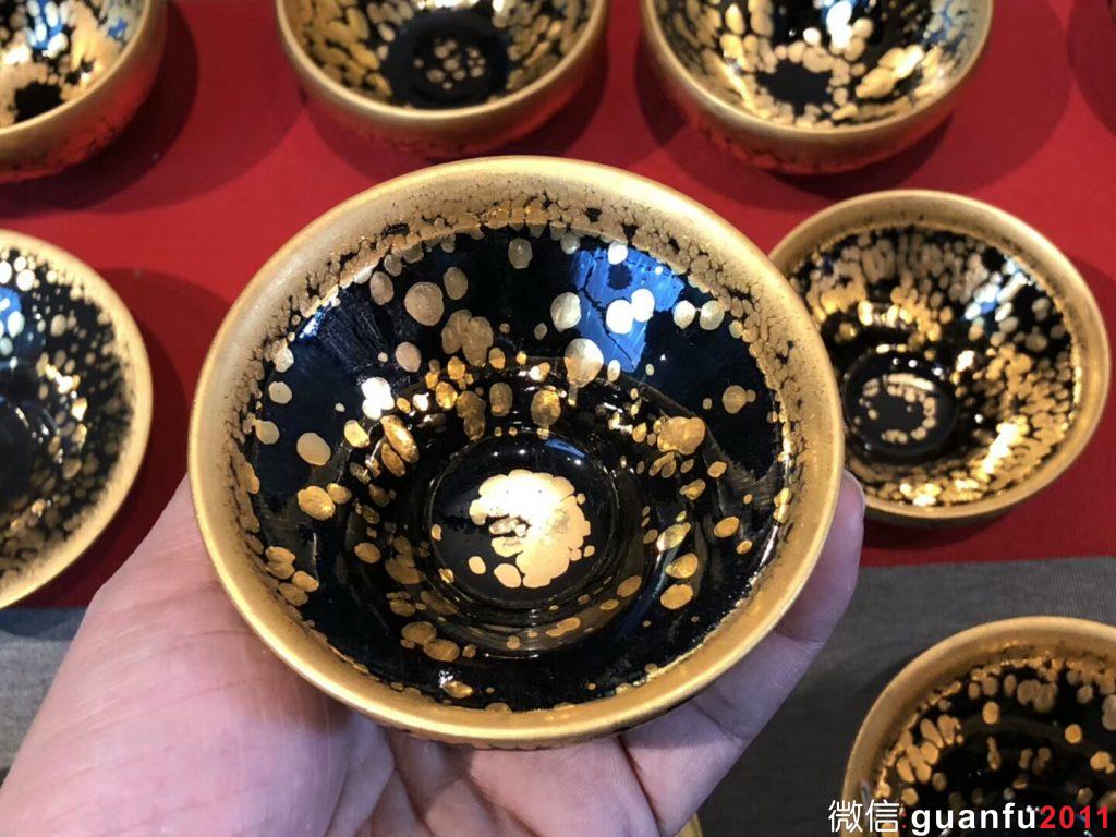 李昌海-老師（金油滴） 玉蘭杯 缽型 斗笠型 （金燦燦）李盞造器——始終如一