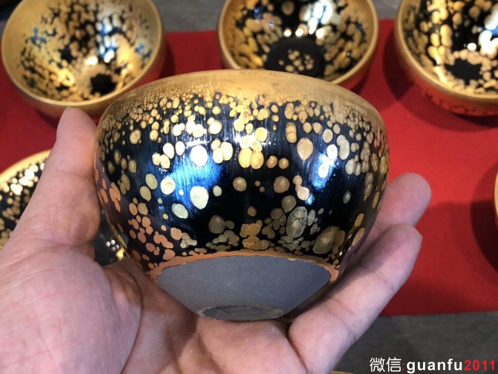 李昌海-老師（金油滴） 玉蘭杯 缽型 斗笠型 （金燦燦）李盞造器——始終如一