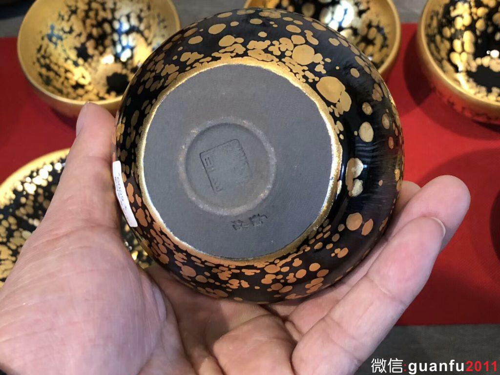 李昌海-老師（金油滴） 玉蘭杯 缽型 斗笠型 （金燦燦）李盞造器——始終如一