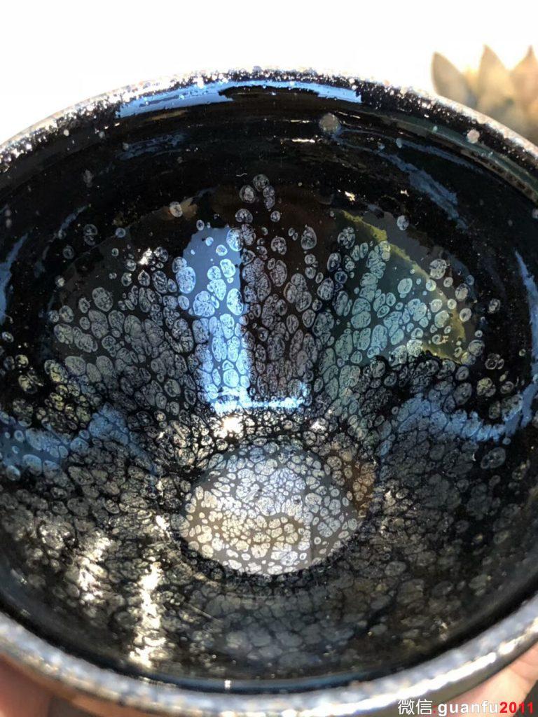 華御  陳春華老師 黑釉 復(fù)古油滴 囗徑：9