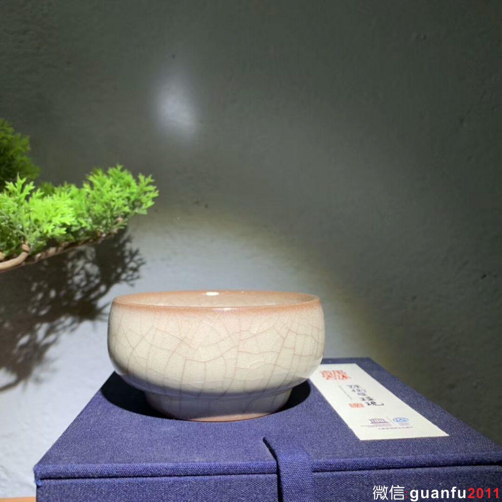 傳世哥窯 陳衛(wèi)星老師 禪定杯 口徑8.5cm 高4cm