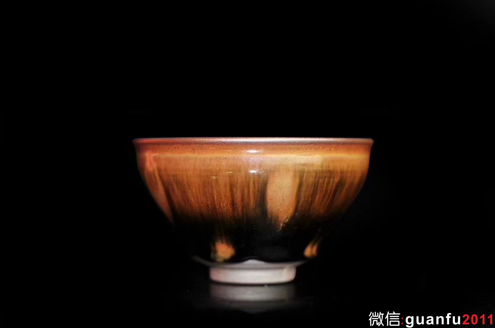 非遺傳承人   作者：闕梅嬌 作品：柴燒 西瓜紋 口徑：9.2cm*5.3bm