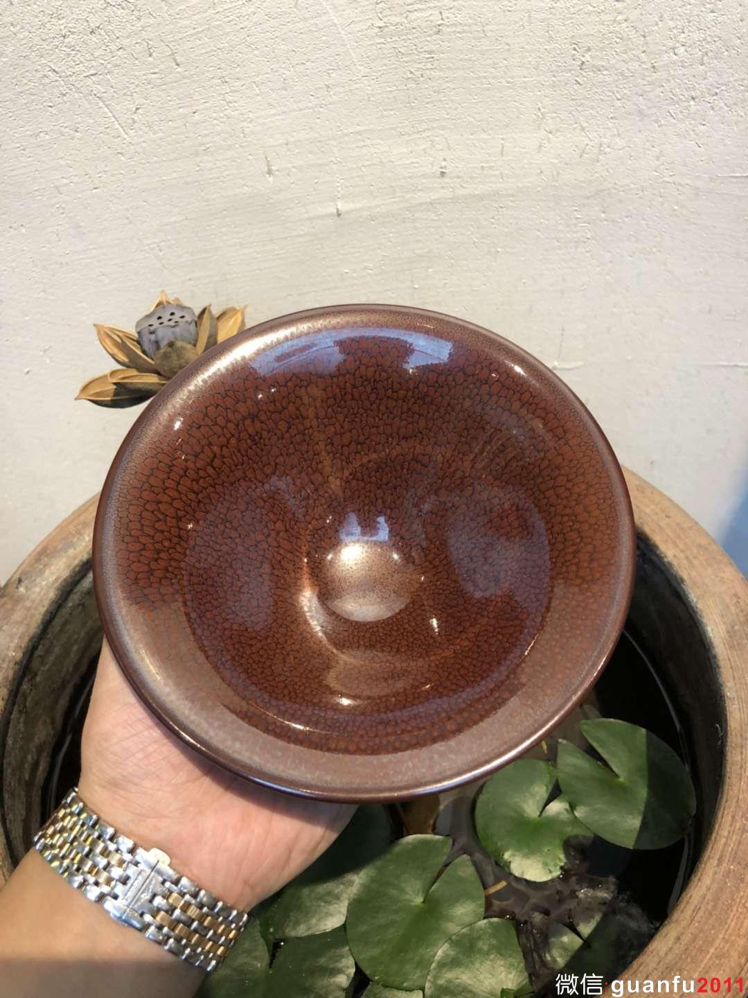 紅紅火火過(guò)年咯  陳大鵬老師  極品 紅鷓鴣斑  口徑：16 斗笠型