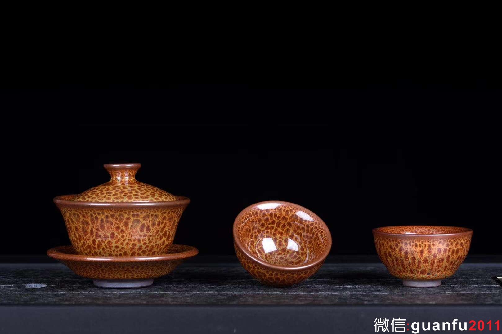 新品推薦  仿宋建盞  火龍鷓鴣   12件套茶具套裝