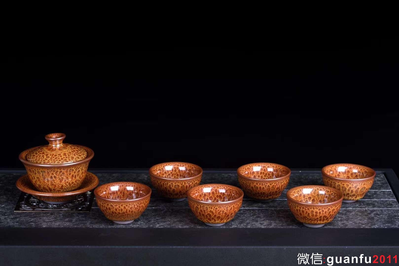 新品推薦  仿宋建盞  火龍鷓鴣   12件套茶具套裝