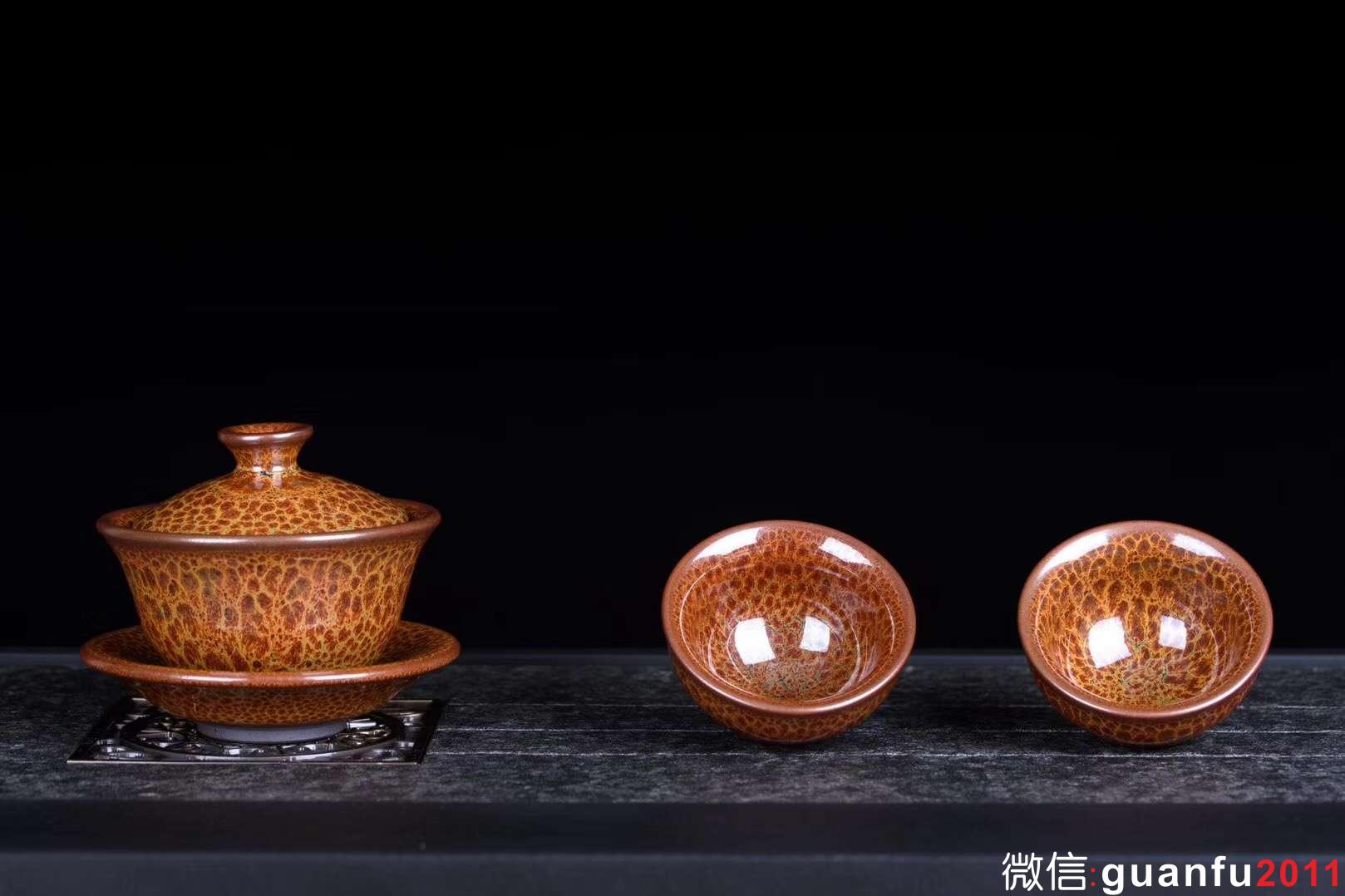 新品推薦  仿宋建盞  火龍鷓鴣   12件套茶具套裝