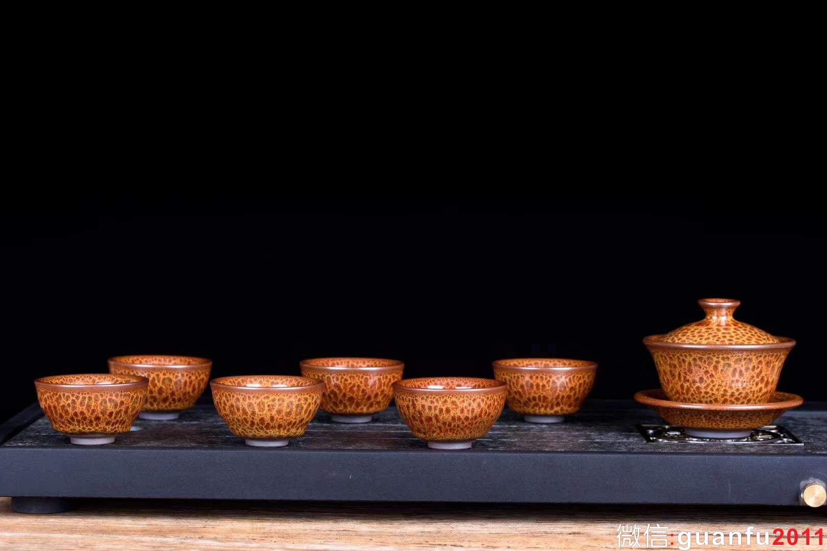 新品推薦  仿宋建盞  火龍鷓鴣   12件套茶具套裝