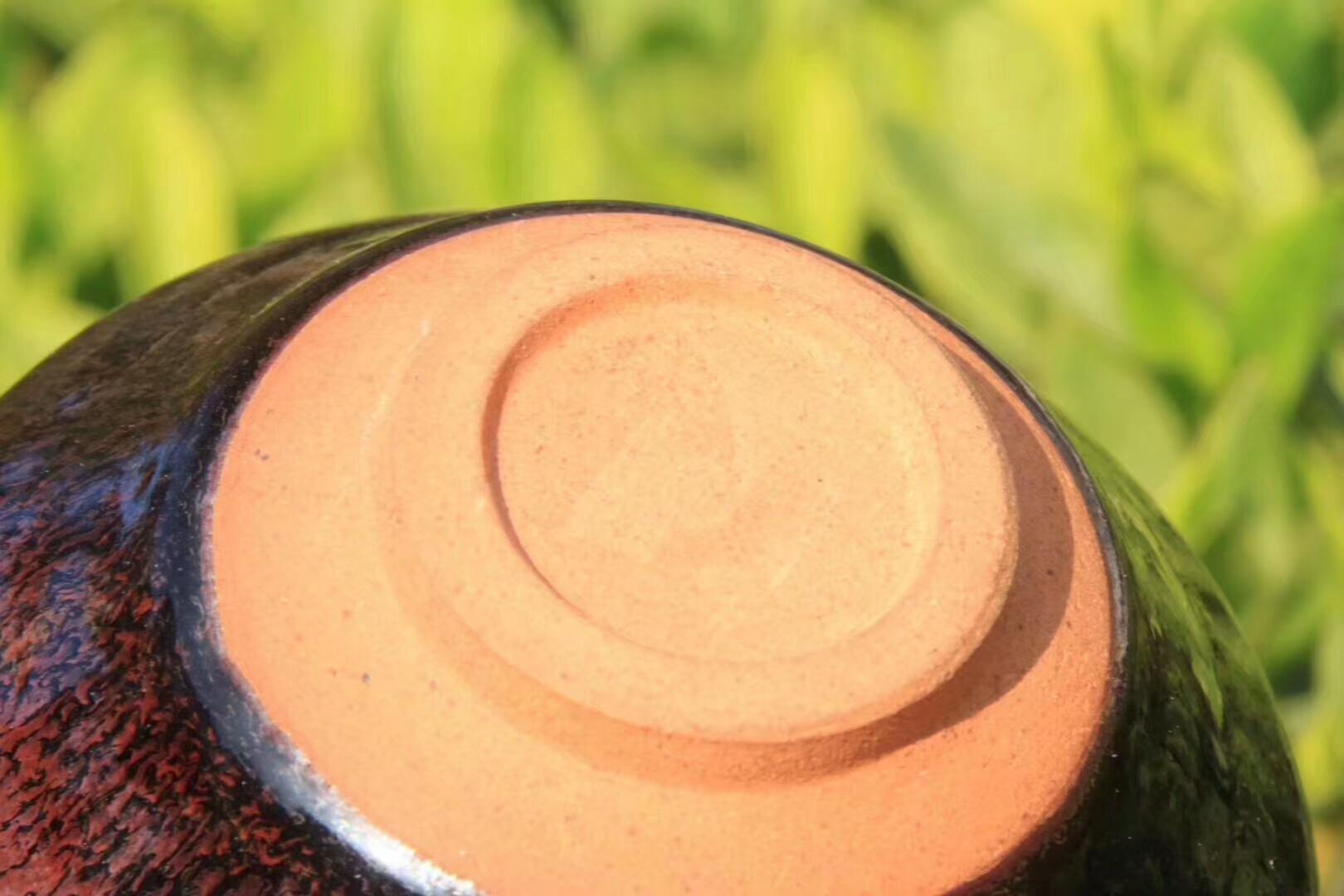 稀有之物 國(guó)家級(jí)非遺傳承人  孫建興老師早期作品  紅兔毫木葉盞  （特別注明出處 囗有包了一小塊銀葉子）優(yōu)惠走一個(gè)[玫瑰][玫瑰][玫瑰]