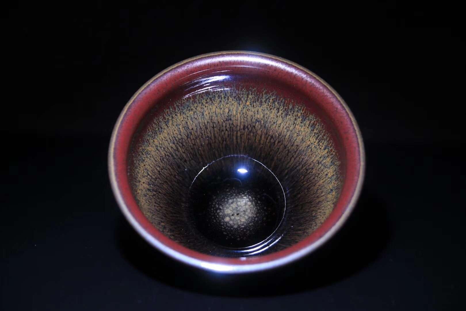 臺灣天目大師 江友庭老師 藏色天目  9.5 x 5.5 cm