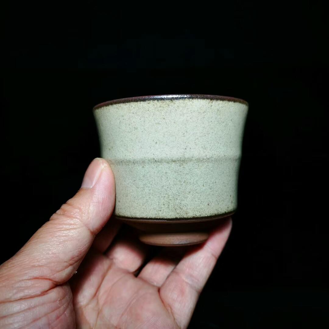 龍窯柴燒，灰貝竹節(jié)杯