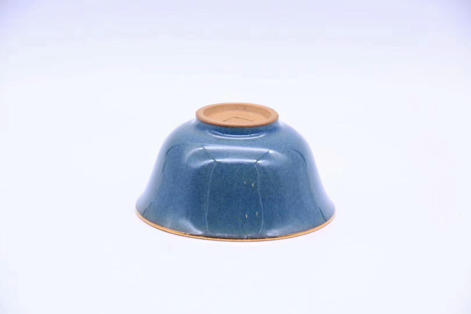藍(lán)寶石釉24K金盞 收藏級（明星同款） ——非物質(zhì)文化傳承人 ——葛昊翔