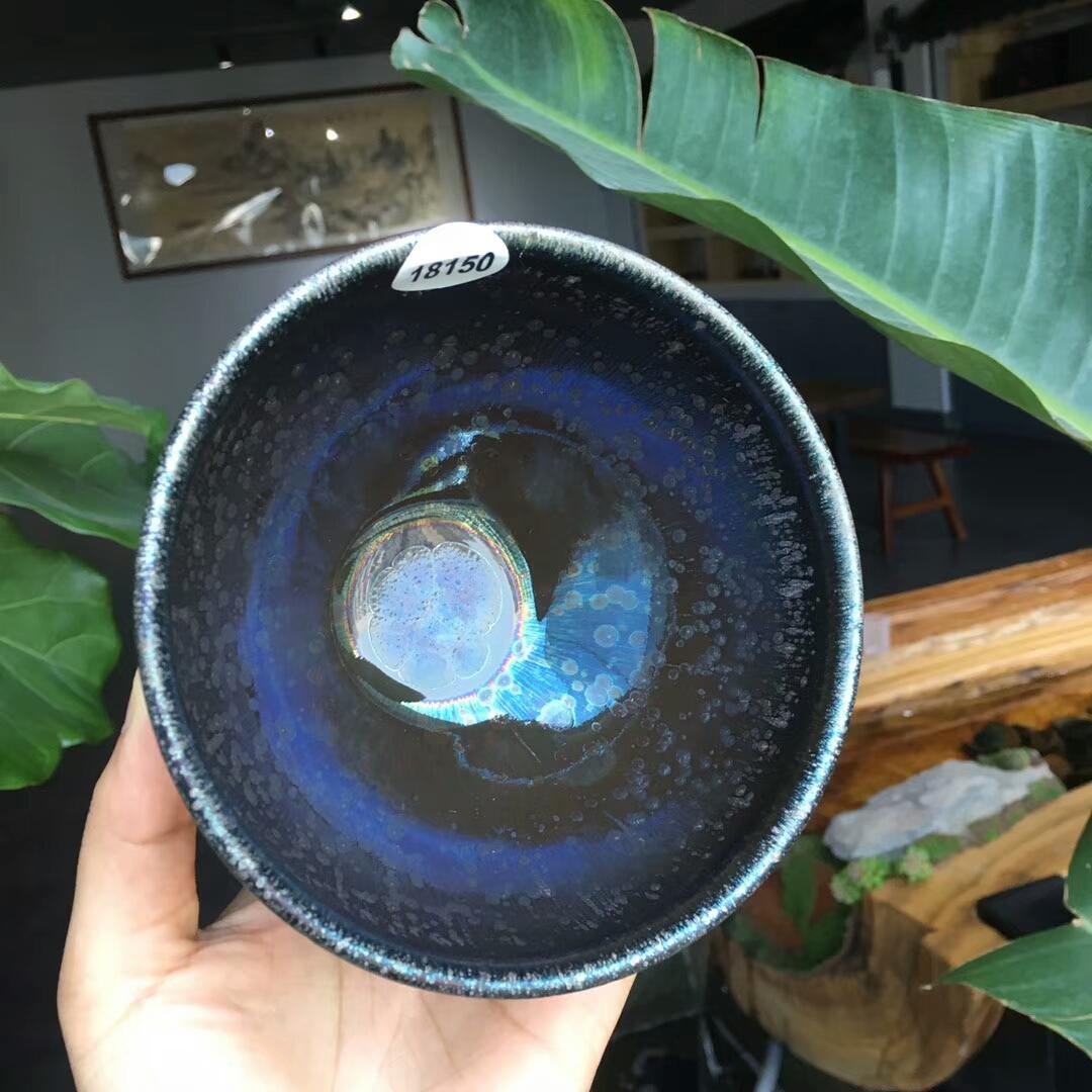 凌超，大束口金曜變盞，  口徑12.3cm高7.8cm