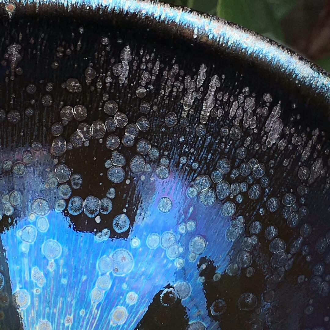 凌超，大束口金曜變盞，  口徑12.3cm高7.8cm