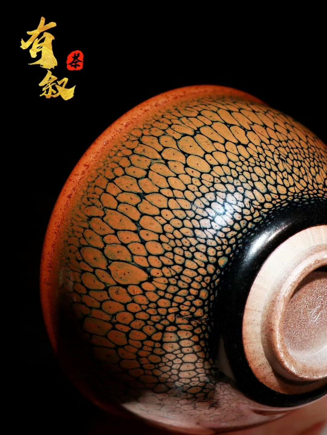 張德誠師傅新品：鷓鴣斑小盞，6個(gè)裝，口徑7高4.5，禮盒裝。